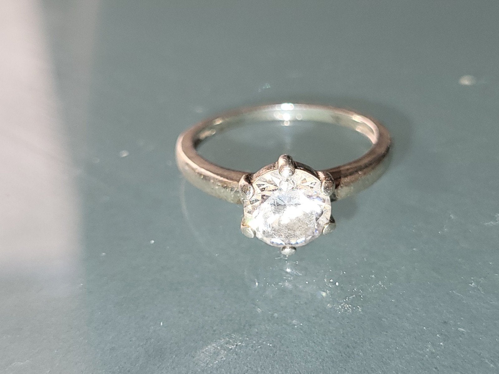 zilveren ring met steen, Ophalen of Verzenden, Zilver, Zilver, Dame