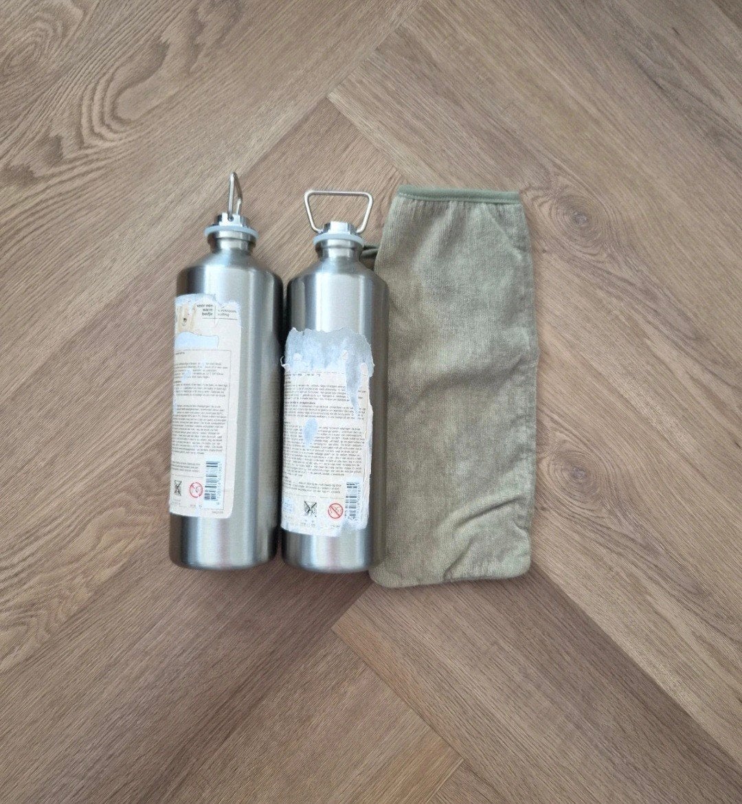 2 kruiken + kruikzak Hema, Ophalen, Gebruikt, Overige typen, Hema