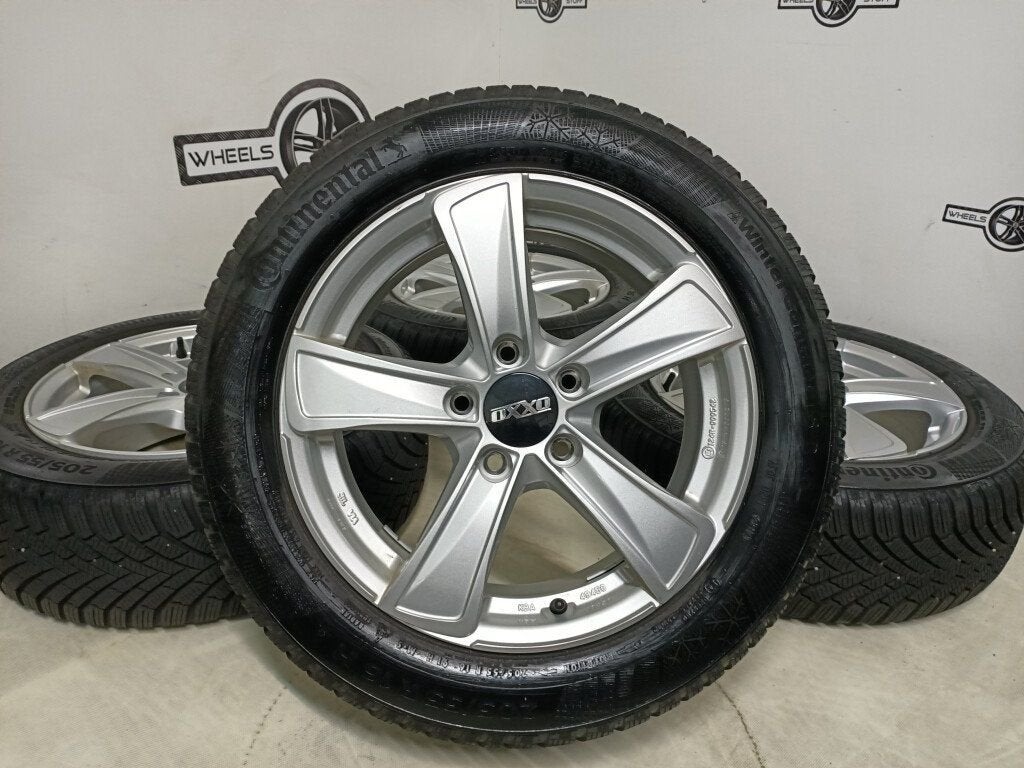 Oxxo lichtmetaal velgen 16"inch winterbanden 5x112 Touran, Ophalen, Gebruikt, 16 inch, Banden en Velgen