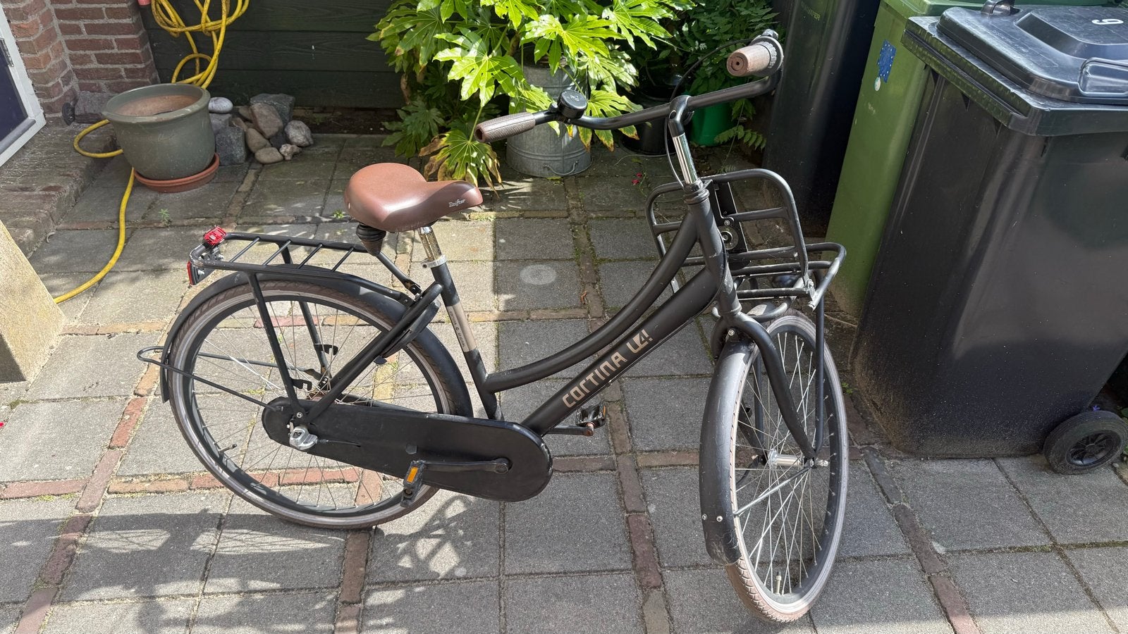 Cortina U4 Transportfiets Dames - Zwart 24 inch, Terugtraprem, Ophalen, Overige merken, 53 tot 56 cm