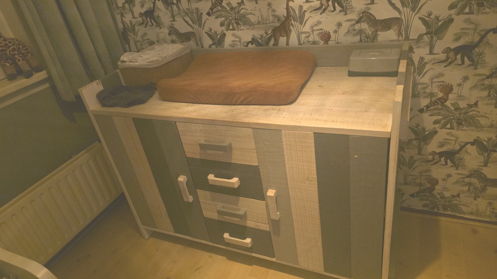 Complete Europe Baby Jelle babykamer (steigerhout look), Ophalen, Gebruikt, Jongetje of Meisje