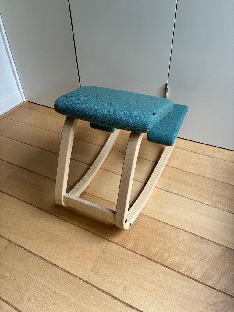 Varier Variable Balans Kniestoel - Ergonomisch & Comfortabel, Huis en Inrichting, Blauw, Ophalen of Verzenden, Zo goed als nieuw