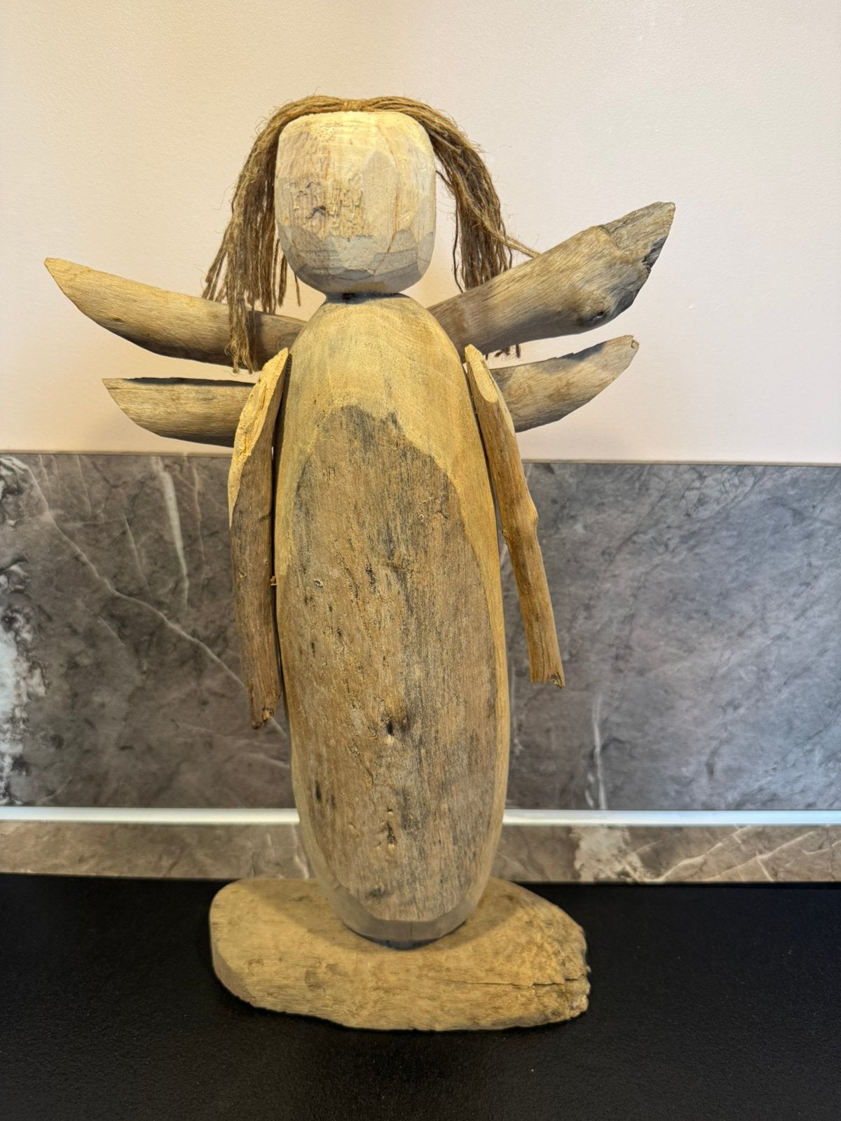 Stoere Landelijke Houten Engel – Drijfhout (40 cm), Ophalen of Verzenden, Nieuw