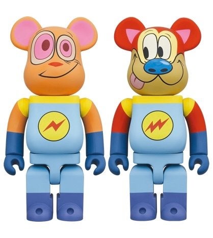 Medicom Be@rbrick 400% Ren & Stimpy Space Madness, Ophalen of Verzenden, Zo goed als nieuw