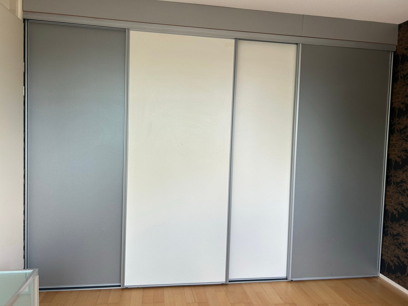 Schuifdeurensysteem voor kastenwand circa 350 cm breed, Huis en Inrichting, Kasten | Kledingkasten, Ophalen, Met plank(en), Gebruikt