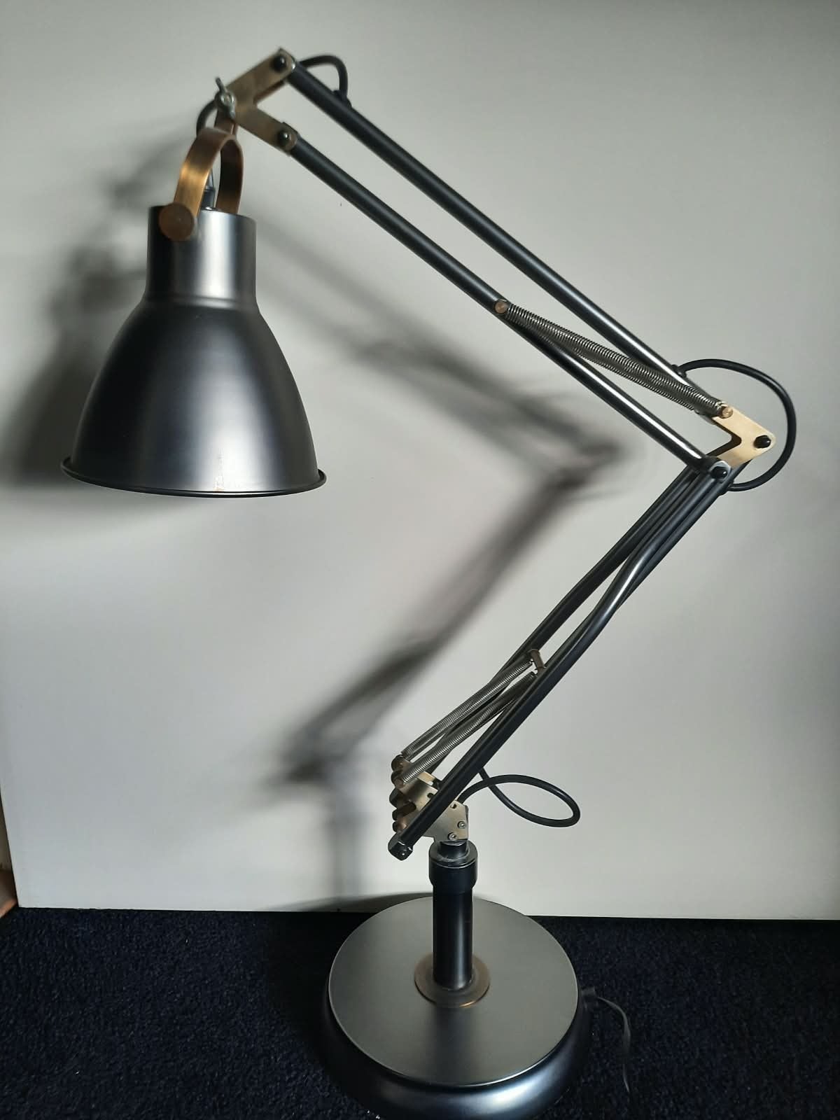 Verstelbare en dimbare bureaulamp - Rietveld design, Metaal, Overige merken, Grijs, Industrieel