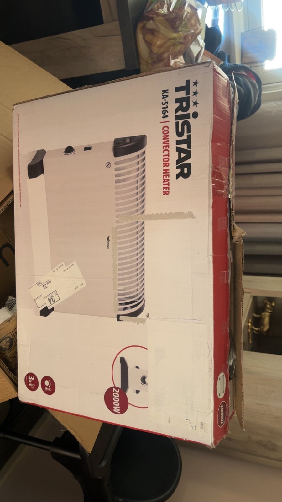 Tristar KA-5164 Convector Heater 2000W - Nieuw in doos, Ophalen, Nieuw, 800 watt of meer, Kachel