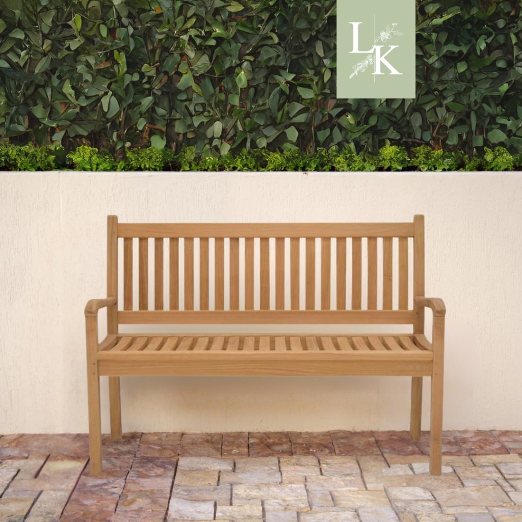 Landelijk klassieke tuinbank - Kings Cross teakhout, Tuin en Terras, Tuinbanken, Nieuw, Teakhout, Ophalen of Verzenden