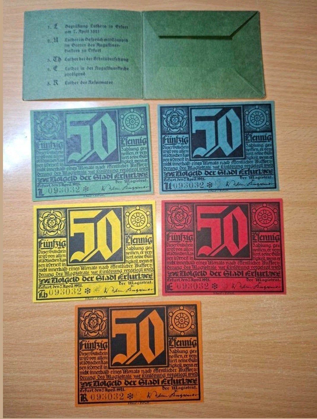 Duits Notgeld Erfurt Noodgeld, Postzegels en Munten, Ophalen of Verzenden, Duitsland