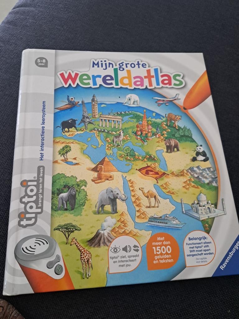 Tiptoi Mijn grote wereldatlas zgan, Ophalen of Verzenden