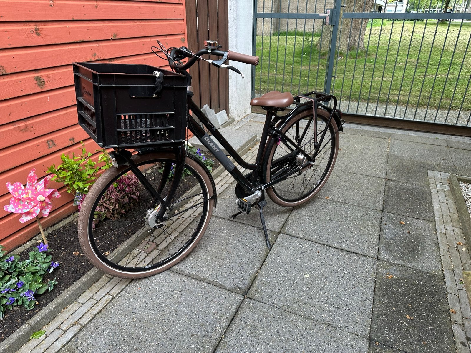 Giant Triple Damesfiets met 7 versnellingen en mand, Fietsen en Brommers, Fietsen | Dames | Damesfietsen, Ophalen, Gebruikt, 47 tot 50 cm