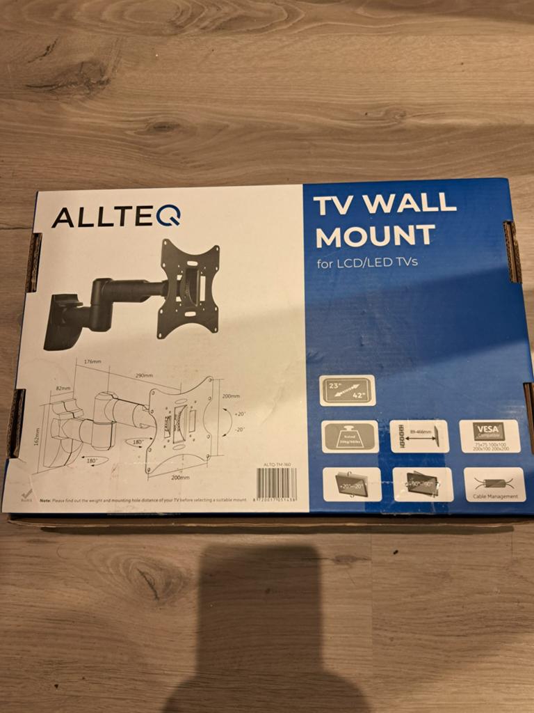 TV Wall mount tot 42 inch., Ophalen of Verzenden, Zo goed als nieuw