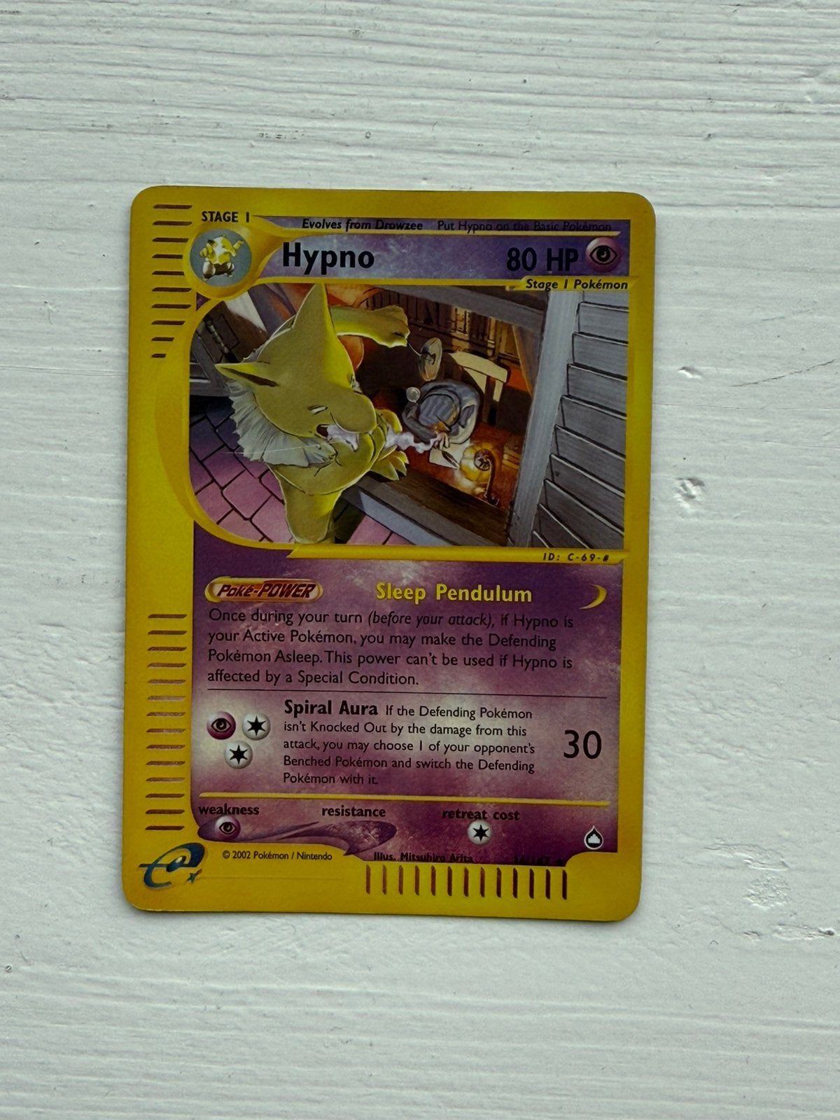 Pokémon Hypno Reverse Holo e-Reader (16/147) – Aquapolis, Ophalen of Verzenden, Zo goed als nieuw