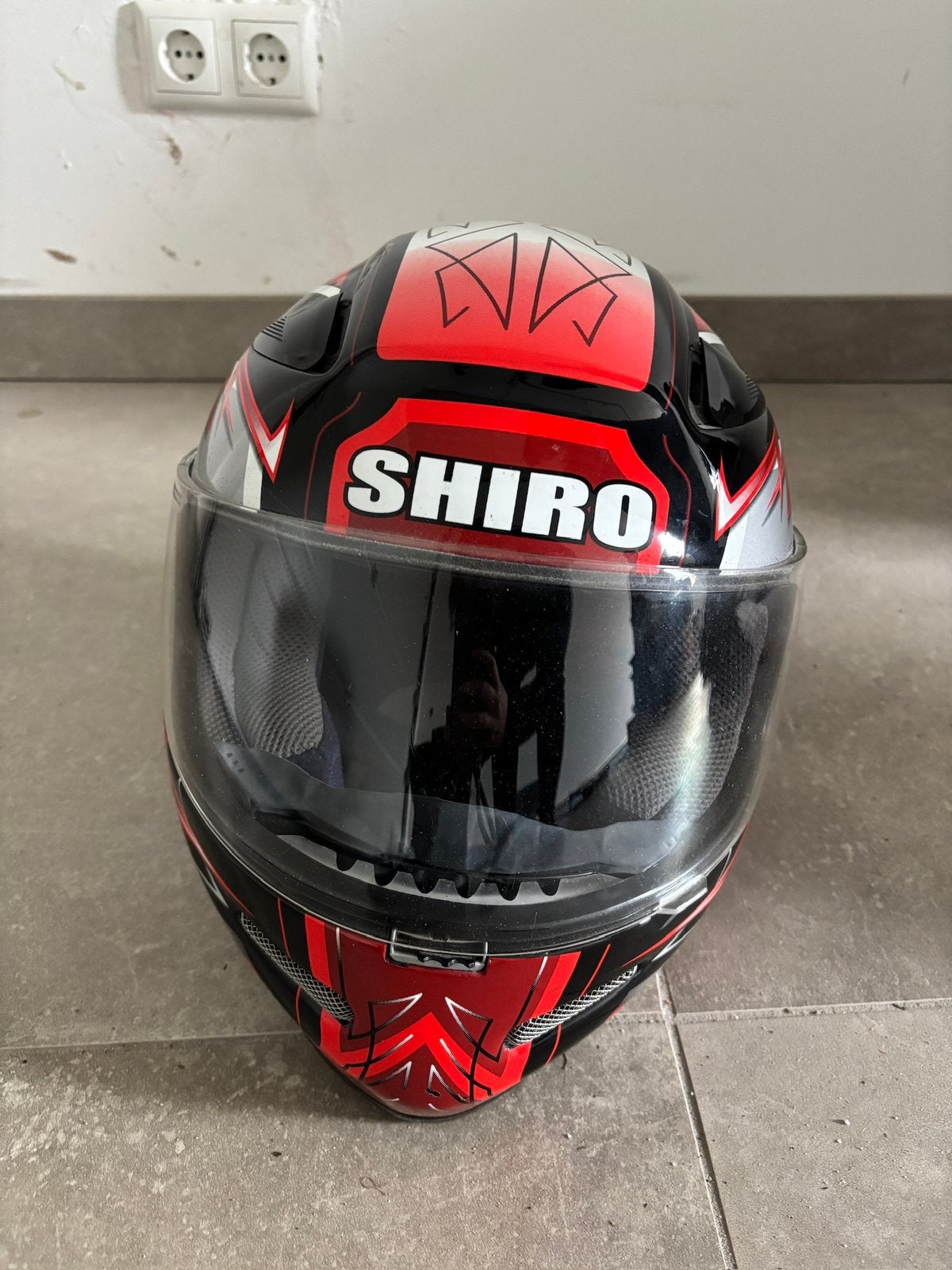 Pitbike helm Shiro maat L, Offroadhelm, L, Tweedehands, Ophalen