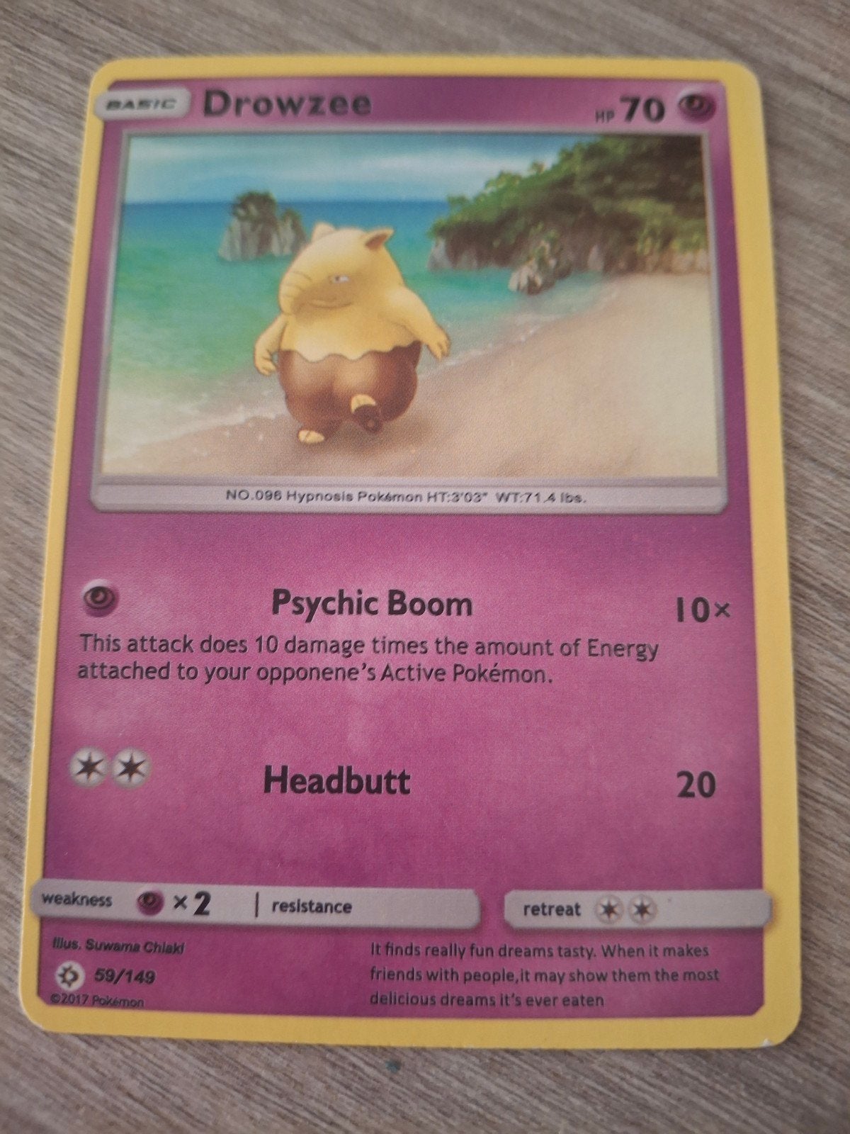 Pokemon Kaart Drowzee 59/149, Ophalen of Verzenden, Zo goed als nieuw, Losse kaart