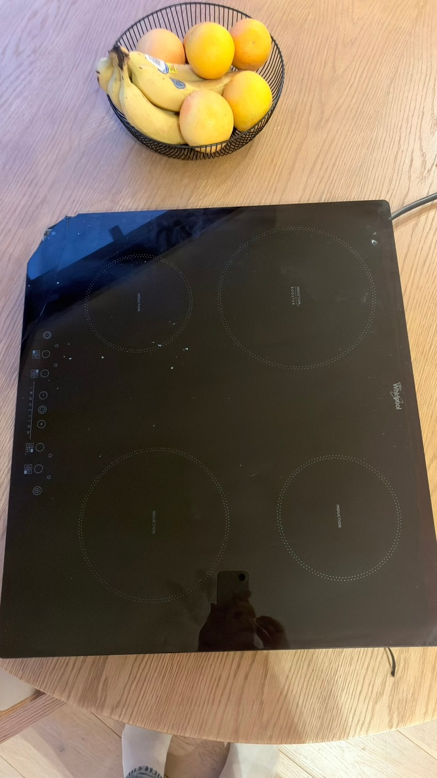 Whirlpool inductie met barst, Ophalen, Inbouw, Inductie, 4 kookzones