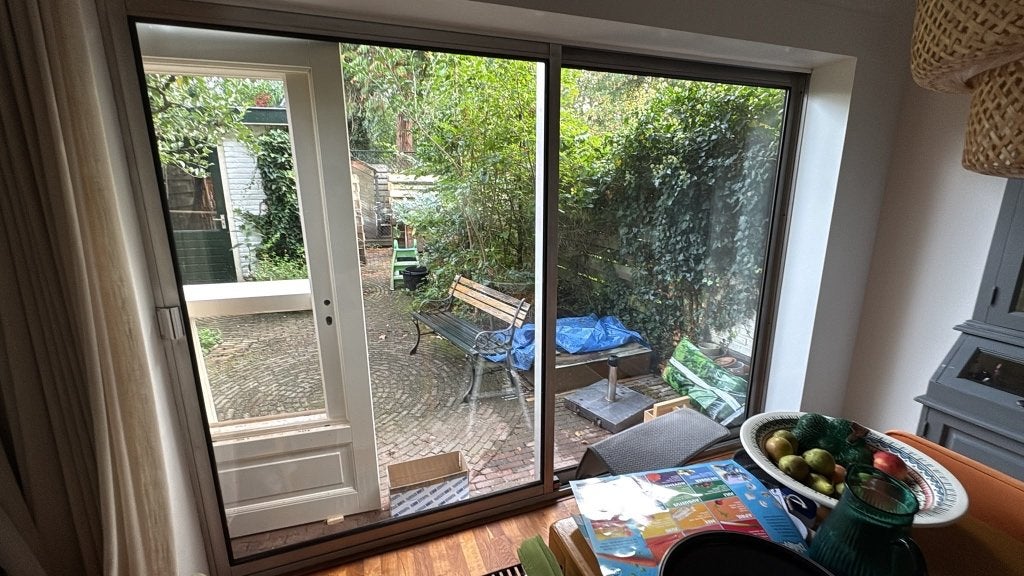 Schuifpui gratis ophalen in Hilversum, Doe-het-zelf en Verbouw, Ophalen, Gebruikt, 225 cm of meer, Aluminium