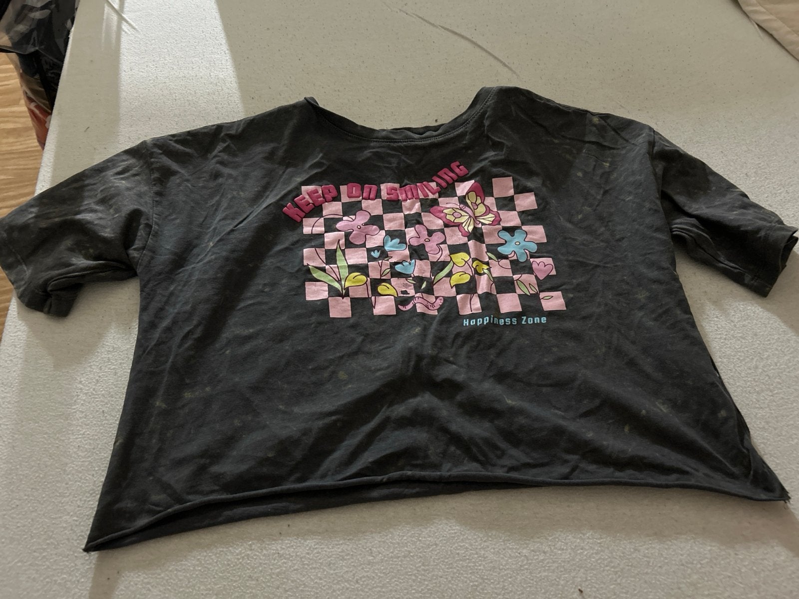 Zwart T-shirt met korte mouwen en print, Kleding | Dames, Maat 38/40 (M), Zwart, Ophalen of Verzenden, Korte mouw