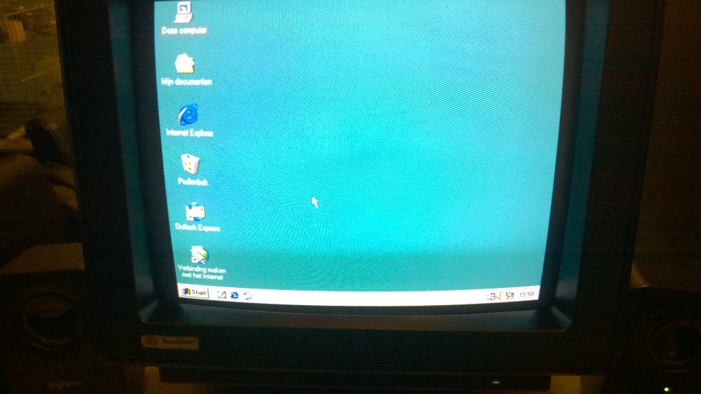 Zwarte IBM NetVista Tower Set, Pentium 4, Win 98, Compleet, Computers en Software, Ophalen, IBM