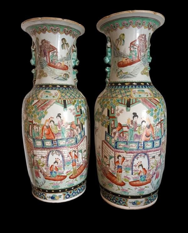 paar grote Chinese vazen., Antiek en Kunst, Antiek | Vazen, Ophalen