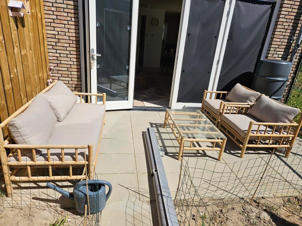 Complete Loungeset met Kussens, Ophalen, 4 zitplaatsen, Nieuw, Bank