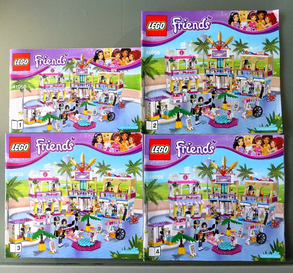 Lego Friends serie Heartlake 41007, 41035 en 41058 in 1 koop, Ophalen, Zo goed als nieuw, Complete set, Lego