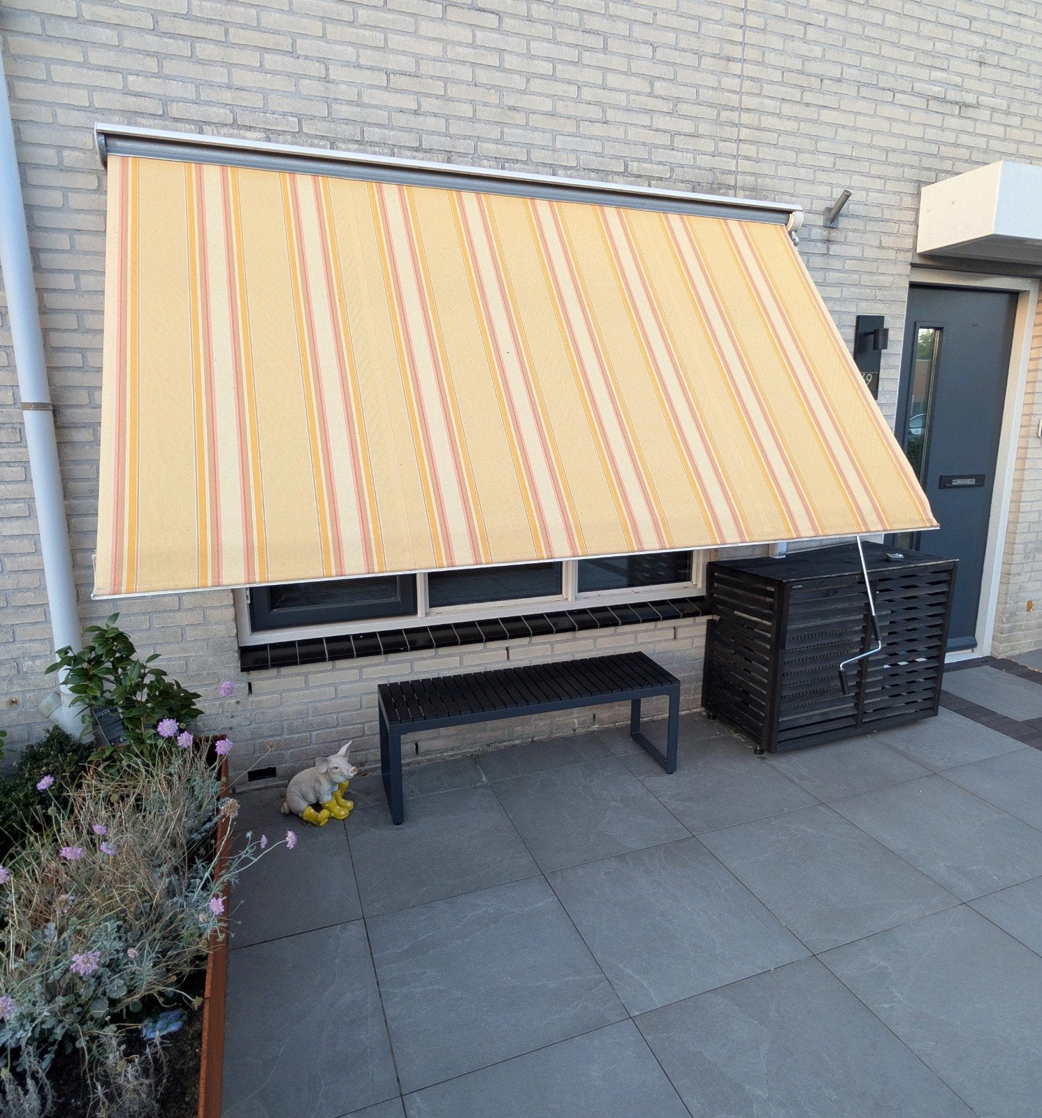 Uitval Zonnescherm - 268 cm breed, Ophalen, Gebruikt, 250 cm tot 450 cm, Uitvalscherm