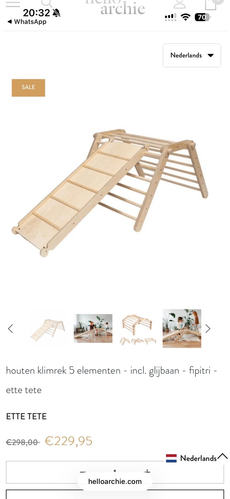 Houten klimrek (pikler), Kinderen en Baby's, Ophalen, Zo goed als nieuw