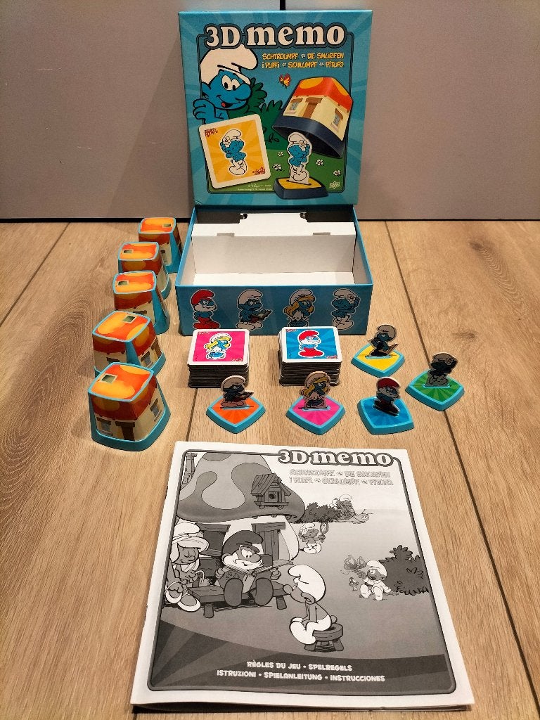 Memory De Smurfen - 3D Memo, Een of twee spelers, Ophalen of Verzenden, Gebruikt