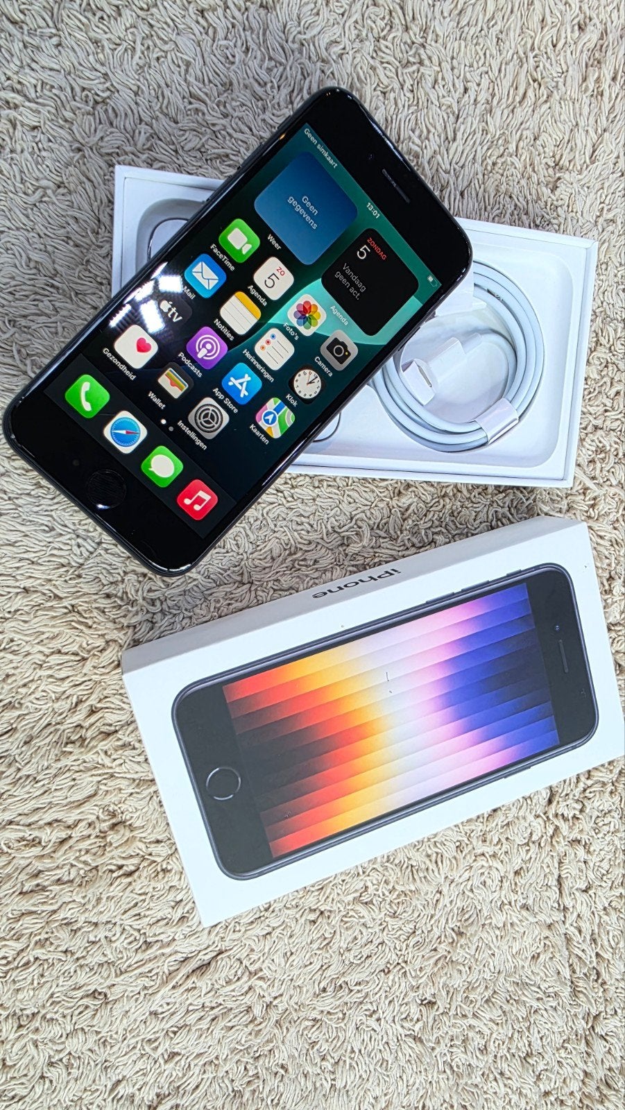 iphone SE 2022 64GB, Telecommunicatie, Zwart, Zo goed als nieuw, RJ Smartphone Lelystad, 64 GB