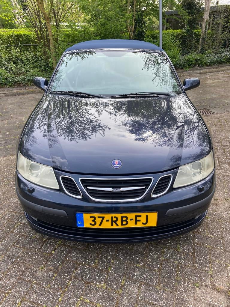 Saab 9-3 2.0 T Vector Cabrio AUT 2005 Blauw, Auto's, Saab, 1998 cc, Regensensor, 4 cilinders, Cabriolet