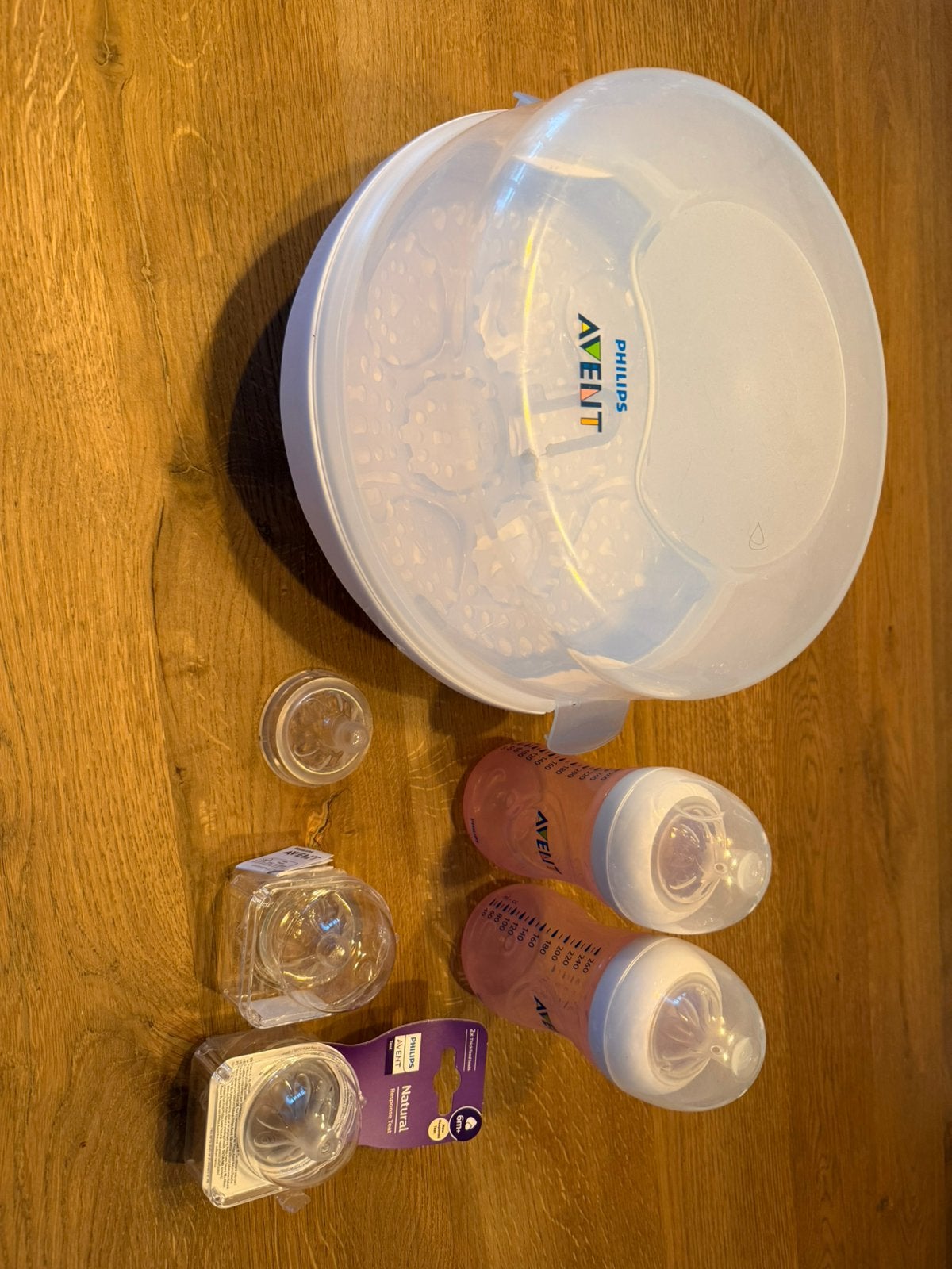 Philips Avent Sterilisator, flessen en spenen, Kinderen en Baby's, Babyvoeding en Toebehoren, Gebruikt, Sterilisator, Inclusief flessen