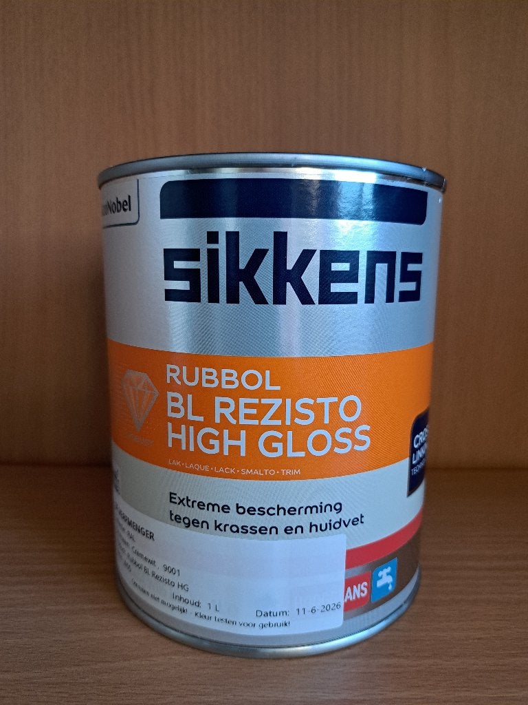 Sikkens Rubbol BL Rezisto High Gloss RAL 9001 (nw.prijs €65), Wit, Nieuw, Ophalen of Verzenden, Verf