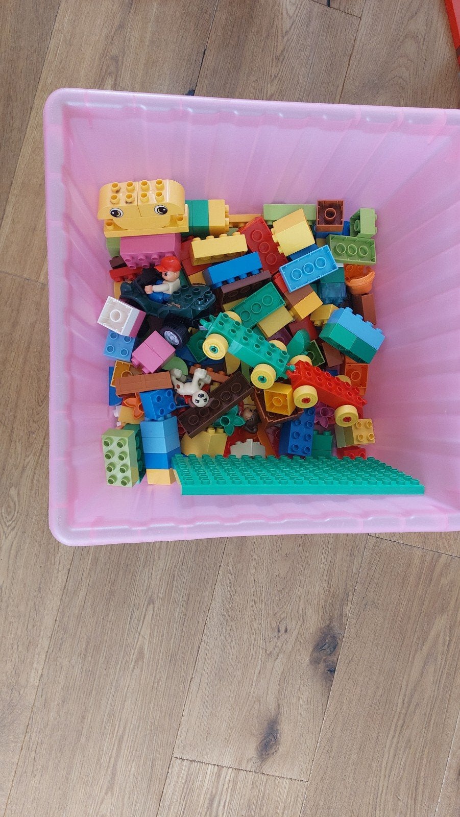 Grote doos vol Duplo blokken en figuren, Ophalen, Inclusief minifiguren, Gebruikt, Duplo