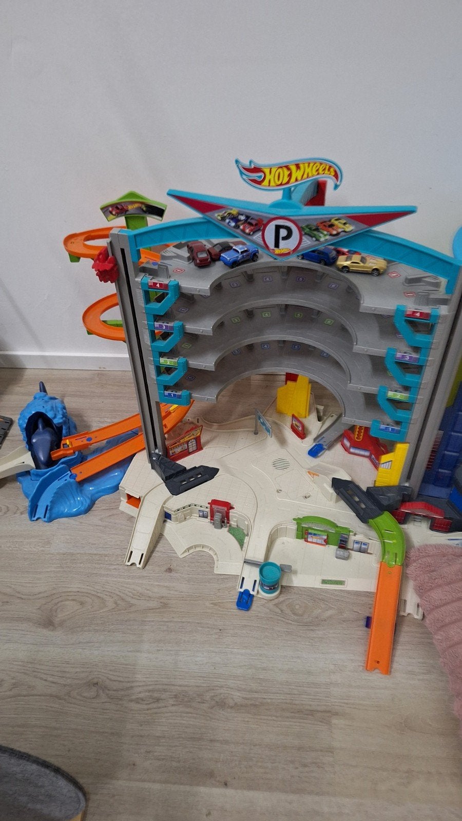 Hot Wheels garage met hijskraan, Ophalen, Gebruikt, Afstandsbediening