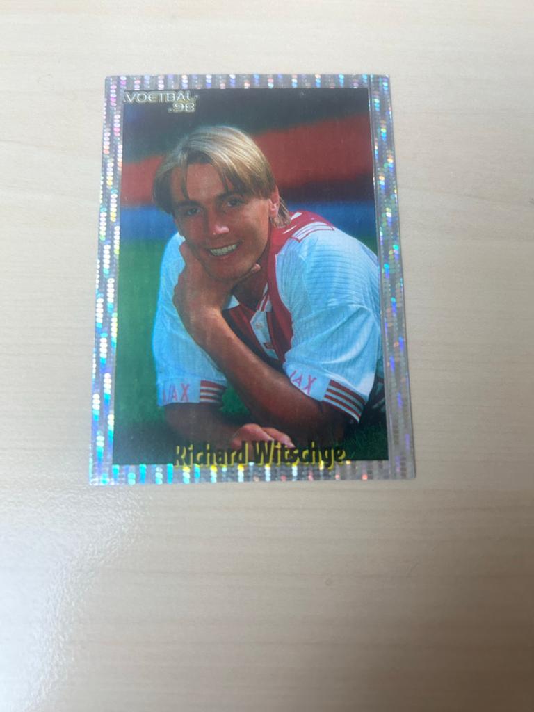 Richard Witschge Voetbal '98 Panini Ajax Plaatje, Ophalen of Verzenden, Zo goed als nieuw, Sticker