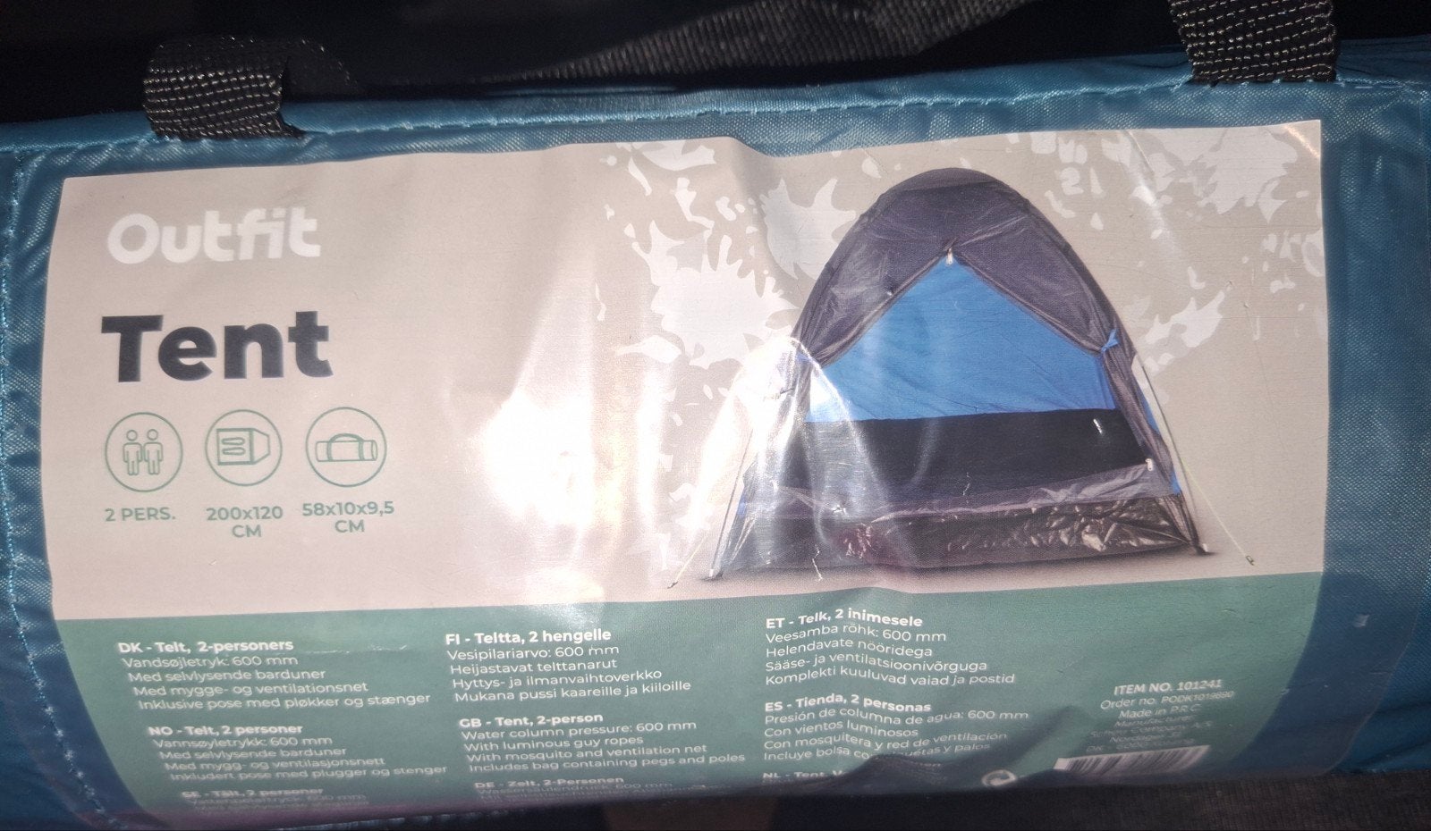 Nieuwe Outfit 2-persoons tent - Ideaal voor kamperen!, Caravans en Kamperen, Ophalen of Verzenden, Nieuw, Tot en met 2