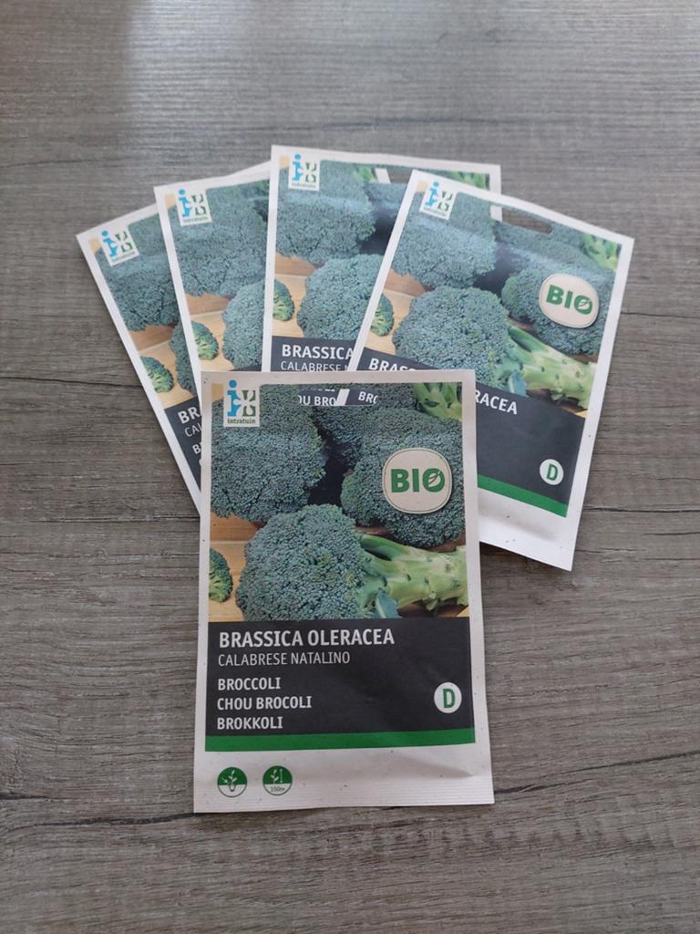 5 zakjes biologische broccoli zaden - Nieuw, Ophalen of Verzenden, Voorjaar, Volle zon, Zaad