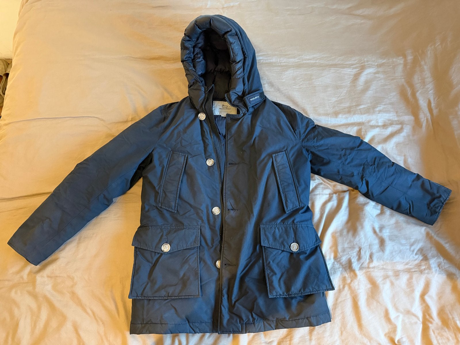 Woolrich jas - Nette staat., Ophalen of Verzenden, Gedragen, Maat 38/40 (M), Blauw
