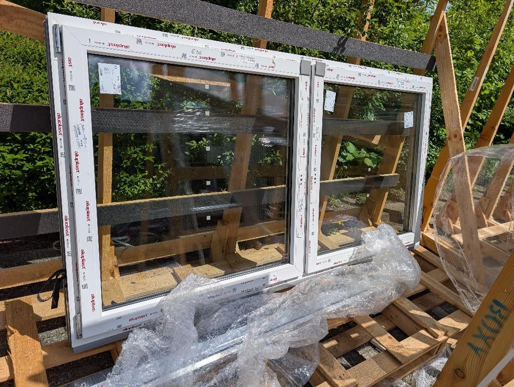 Nieuwe kozijnen HR+++, Doe-het-zelf en Verbouw, Kozijnen en Schuifpuien, Ophalen, Kunststof, Nieuw, Inclusief glas