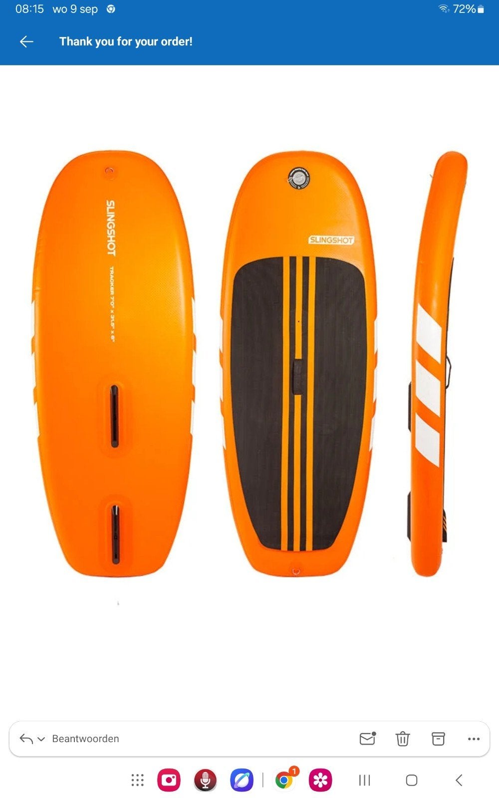 slingshot wingboard sufboard sup, Ophalen, Zo goed als nieuw