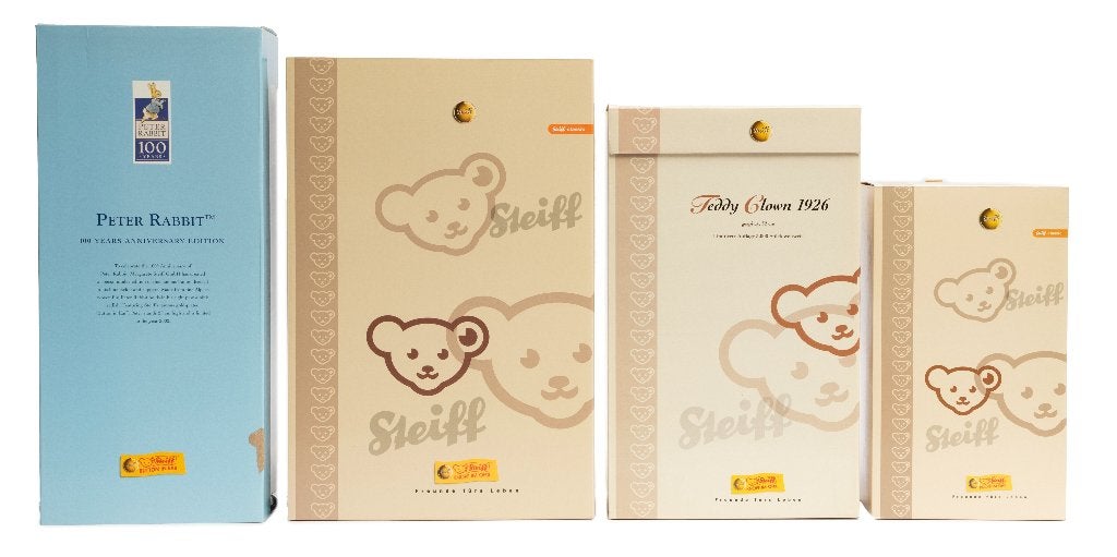 Steiff Org. Teddybeer oa. Bear 40, Clown 1926, Peter Rabbit, Ophalen of Verzenden, Nieuw, Stoffen beer, Steiff