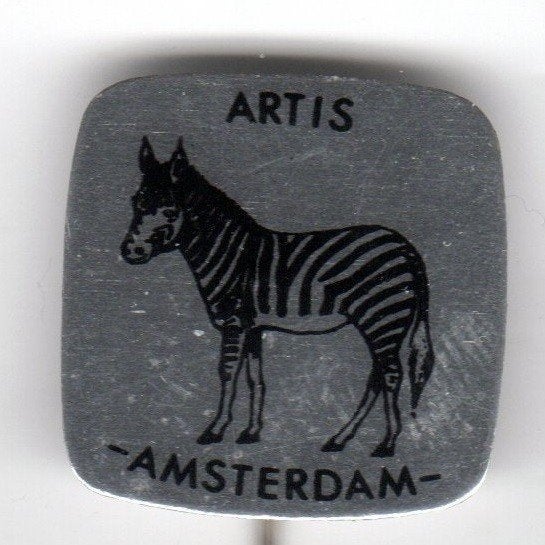 Speldje DIERENTUIN ARTIS AMSTERDAM ZEBRA (A5), Ophalen of Verzenden, Gebruikt, Overige onderwerpen