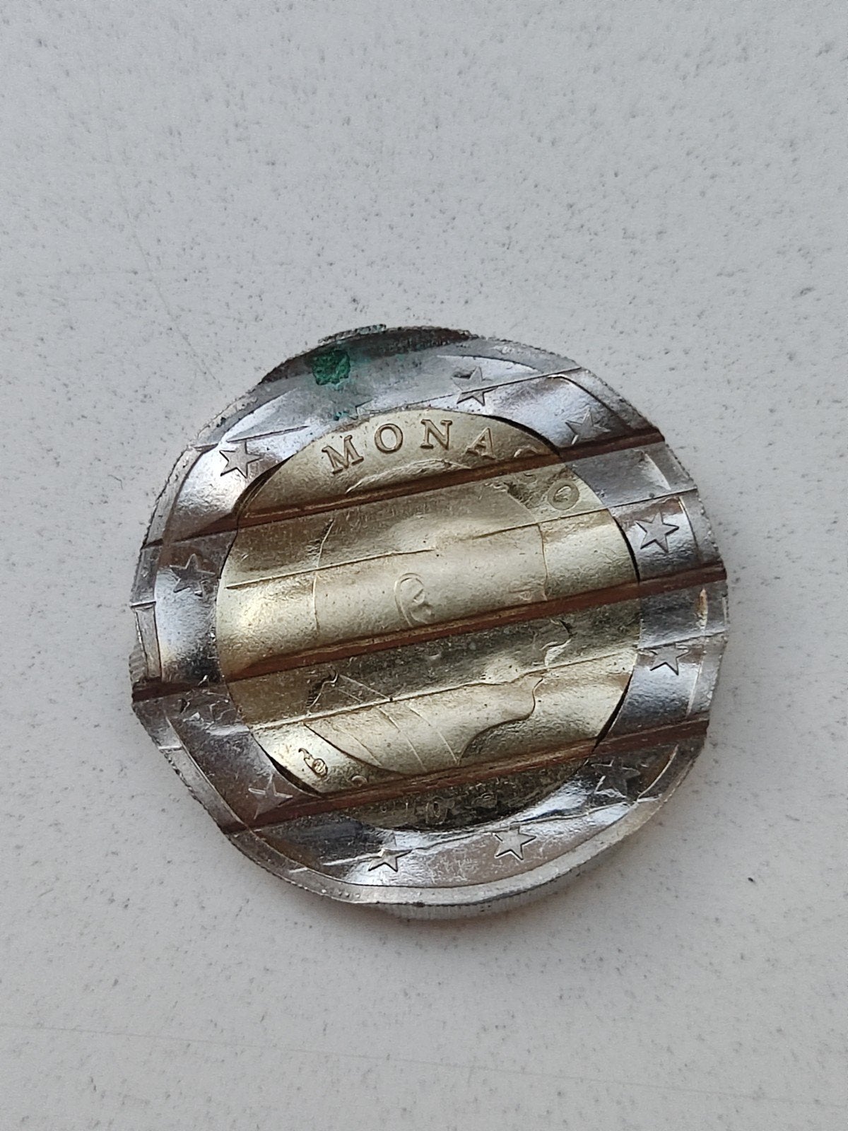 Munt misslag Monaco 2 euro, Sieraden, Tassen en Uiterlijk, Bedels, Zo goed als nieuw, Overige merken, Zilver, Ophalen of Verzenden