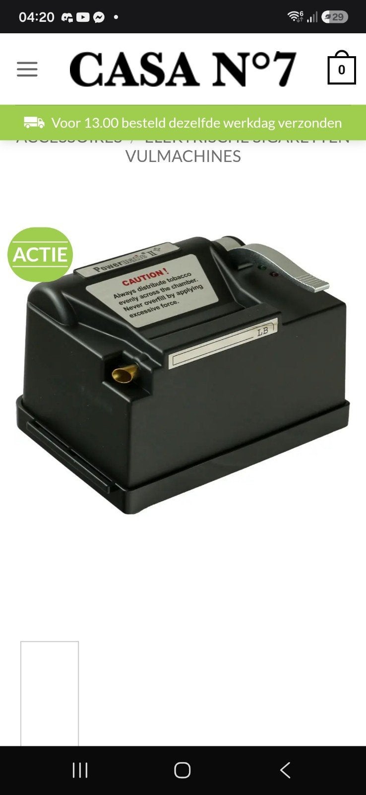 Powermatic 2 Elektrische Sigarettenmaker, Ophalen of Verzenden, Gebruikt, Overige typen