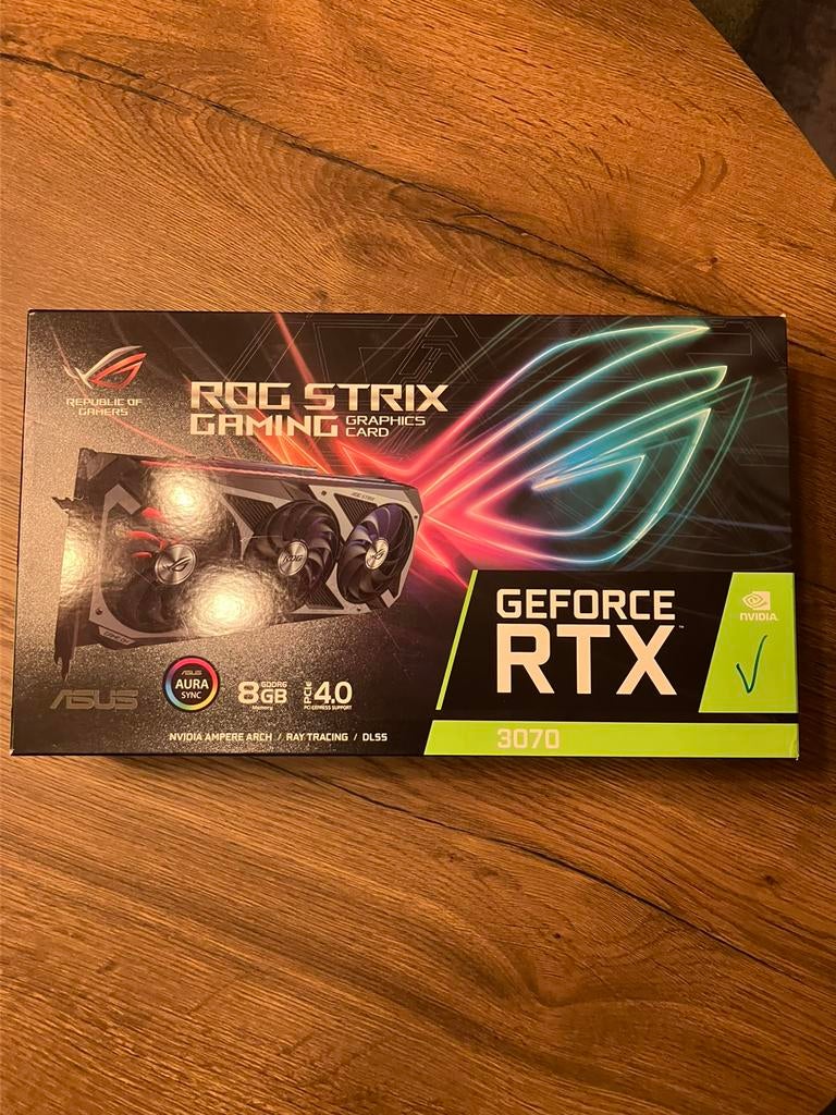 NVIDIA GeForce RTX 3070 ROG STRIX 8GB videokaart, Computers en Software, GDDR6, PCI-Express 4, Ophalen of Verzenden, Zo goed als nieuw