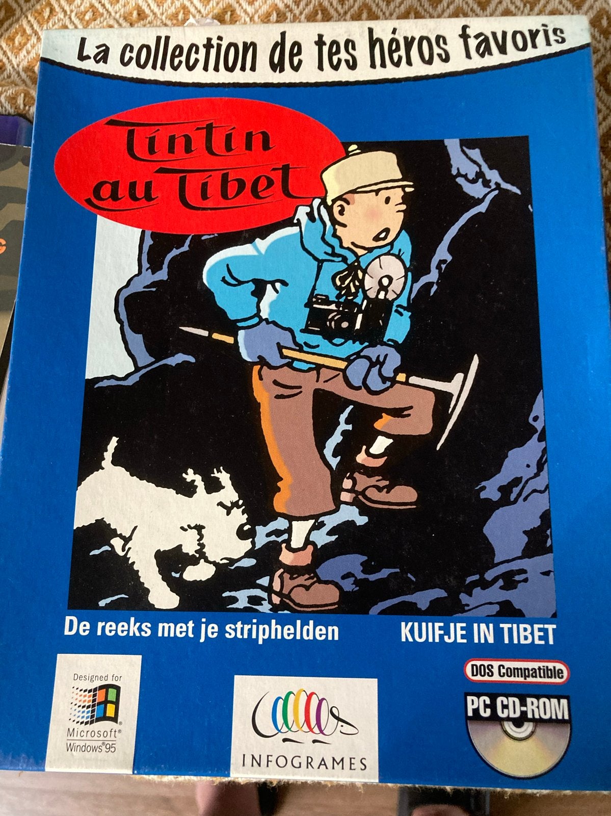 Kuifje in Tibet (Tintin au Tibet) PC CD-ROM 1995, Avontuur en Actie, Gebruikt, 1 speler, Ophalen of Verzenden
