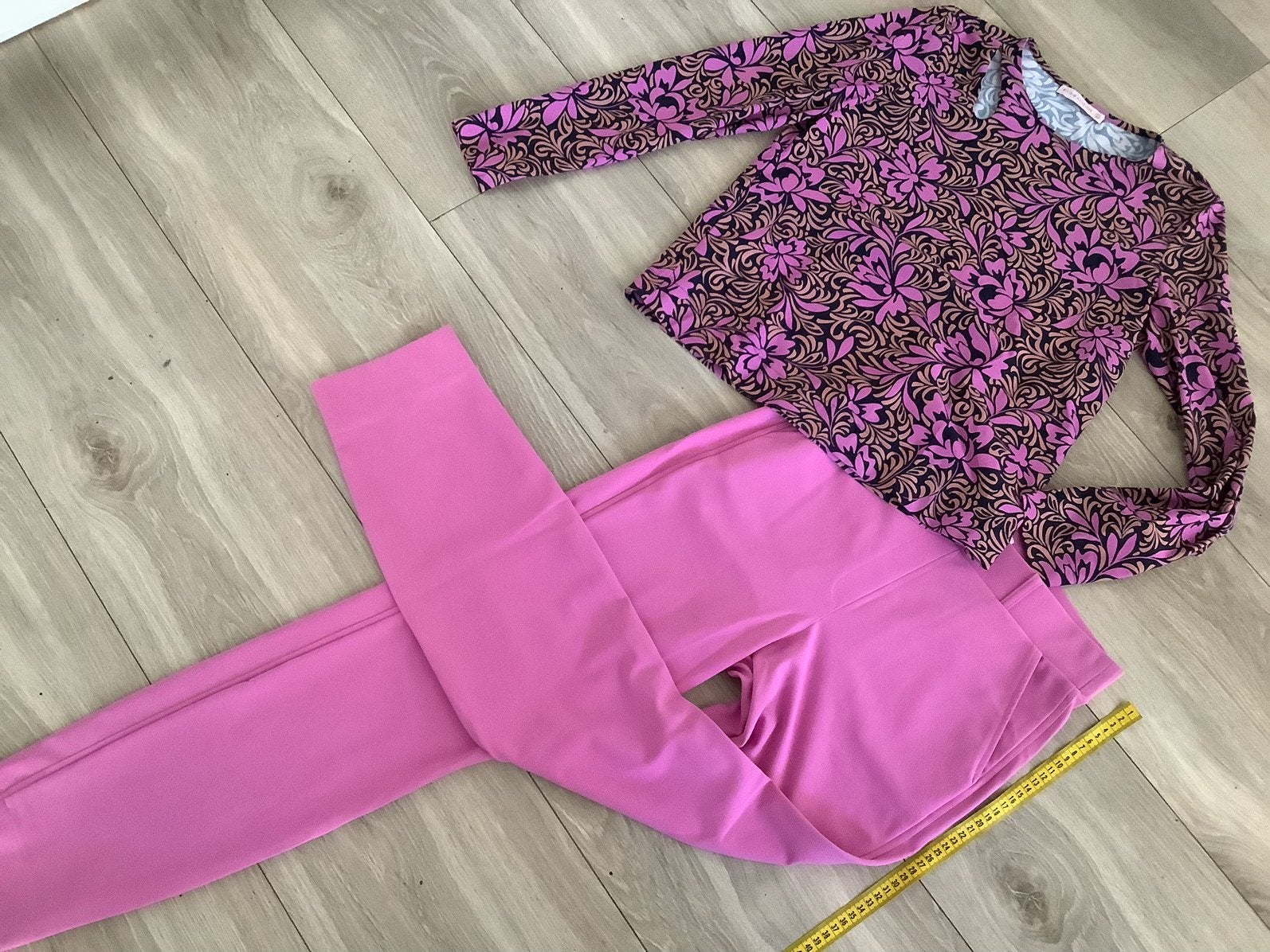 Studio Anneloes travelstof set S broek en top, Kleding | Dames, Ophalen of Verzenden, Zo goed als nieuw, Roze, Maat 36 (S)