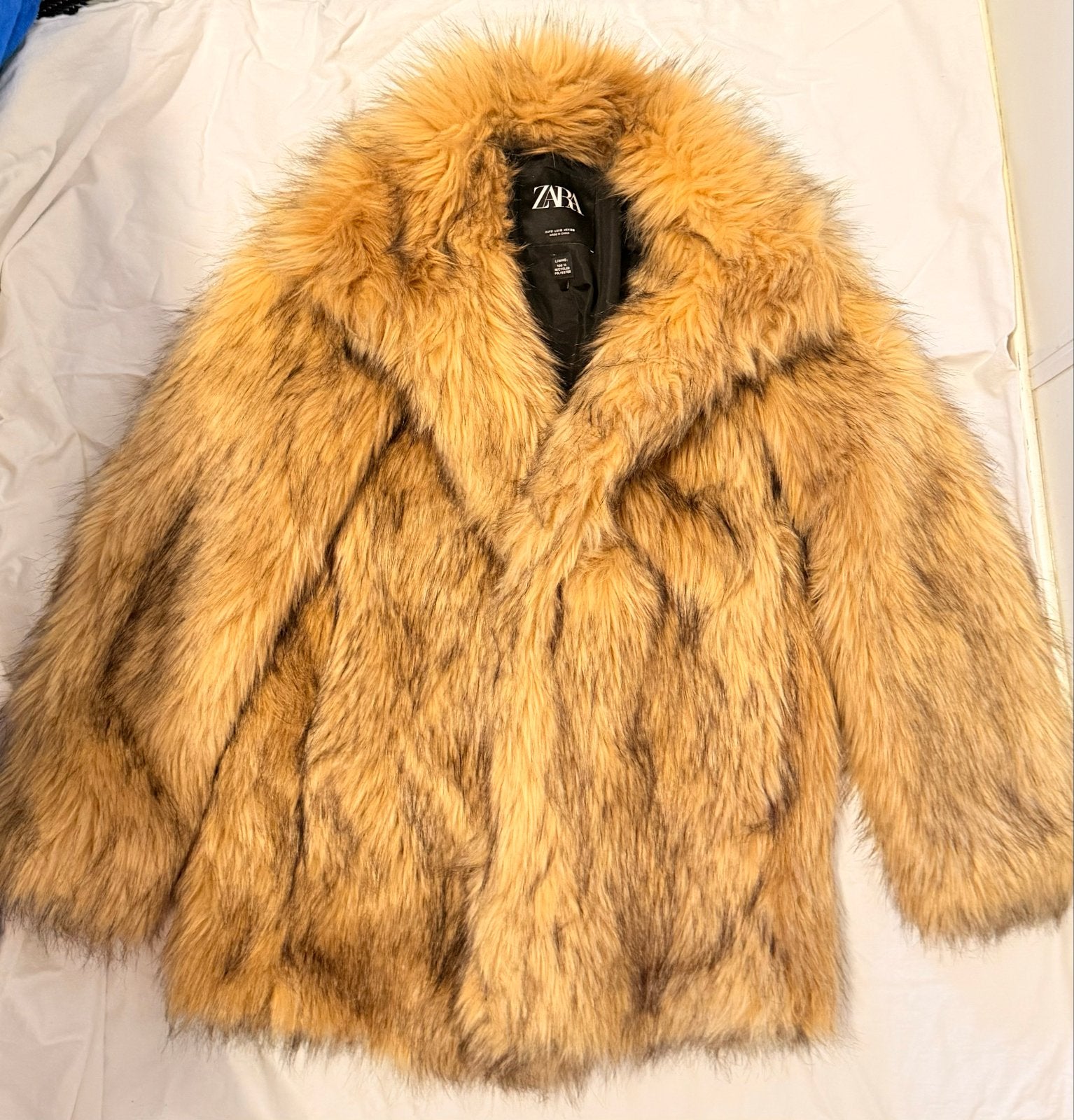 Zara Faux Fur Jas - Maat M, Ophalen of Verzenden, Zo goed als nieuw, Maat 38/40 (M), Bruin