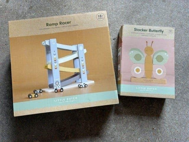 Te koop: Lilltle Dutch Ramp Racer en Stacker Butterly, Ophalen of Verzenden, Nieuw